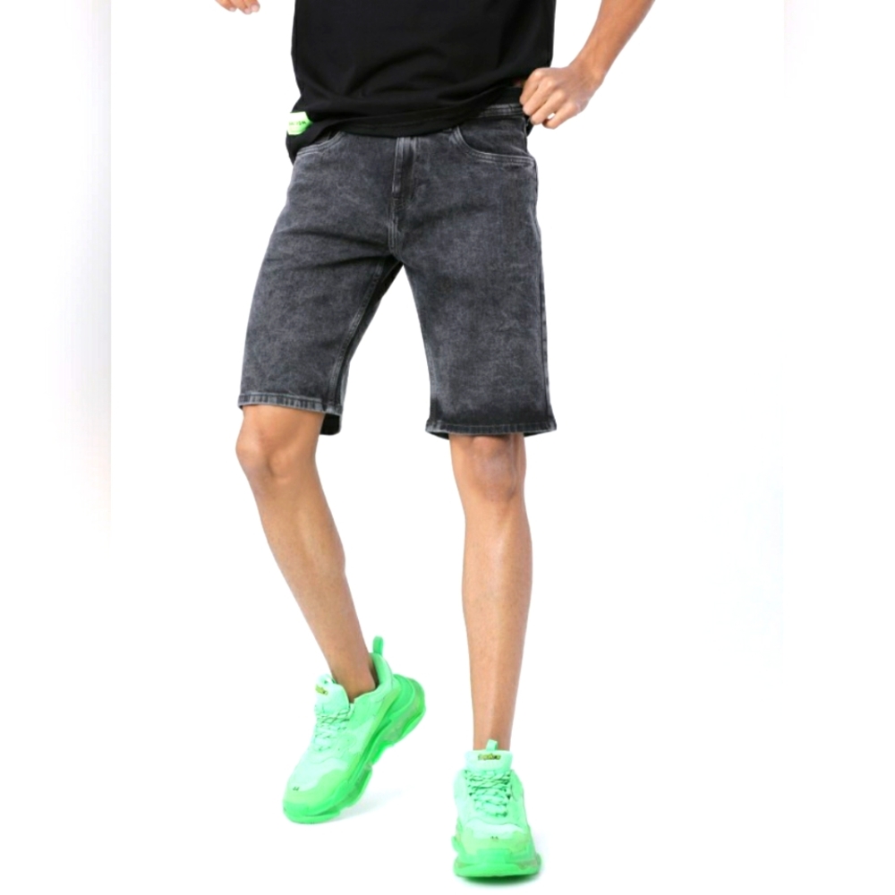 Youth Grey Slim Fit Denim s Shorts Sz 14